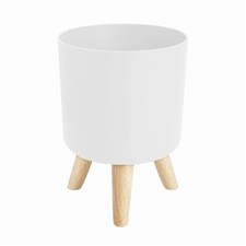 Modern Plant Pots with Wooden Legs Holder Bedroom Living Room Floor5853