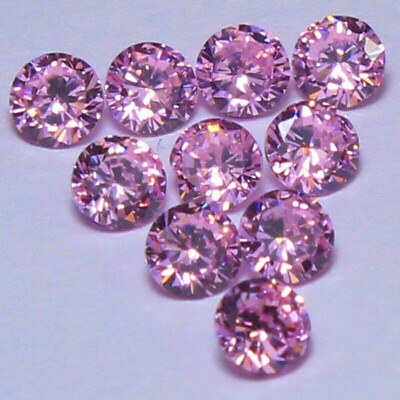 4.00 mm Round Brilliant Lot DE Color VVS1 Excellent Pink Loose Diamond 10 Pcs