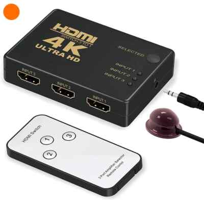HDMI 3in1 Splitter Switch Kabel Umschalter Verteiler Adapter Ultra HDCP 3D 12