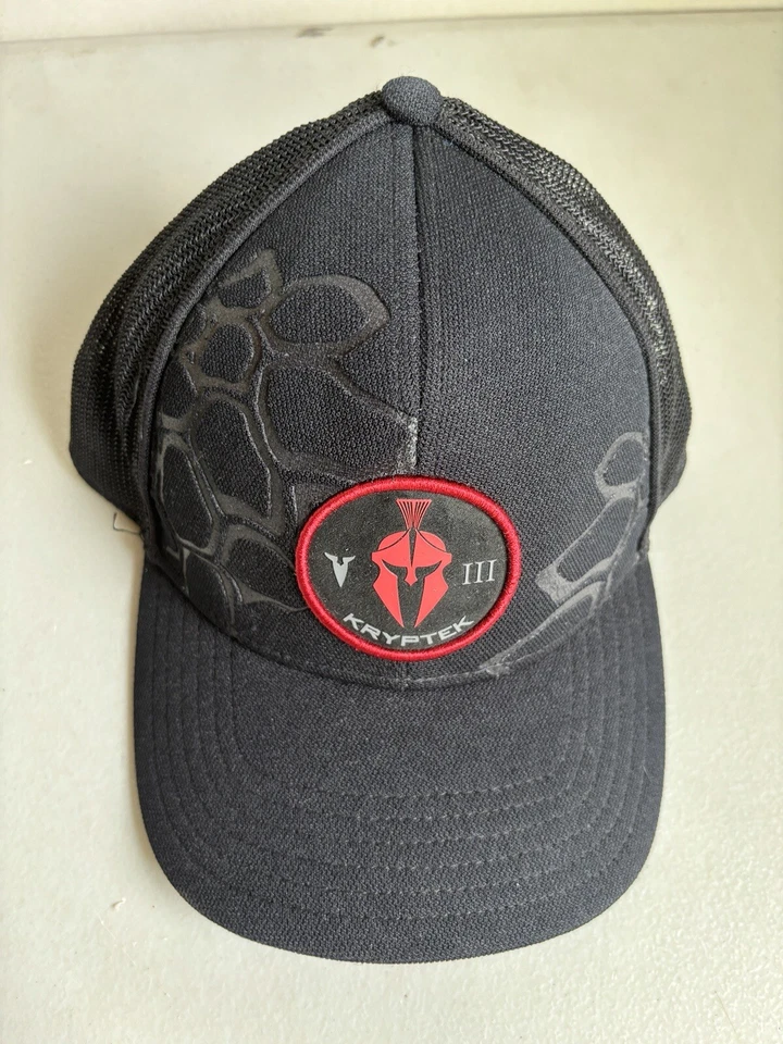 Gorra Kryptek para Hombres Snap Back Logo Malla Parche Negro Ajustable Veterano Caza Foto 3 de 4