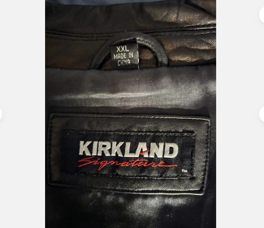 KIRKLAND SIGNATURE LEATHER COAT,(BLACK, LARGE )NWT - Image 2 of 3