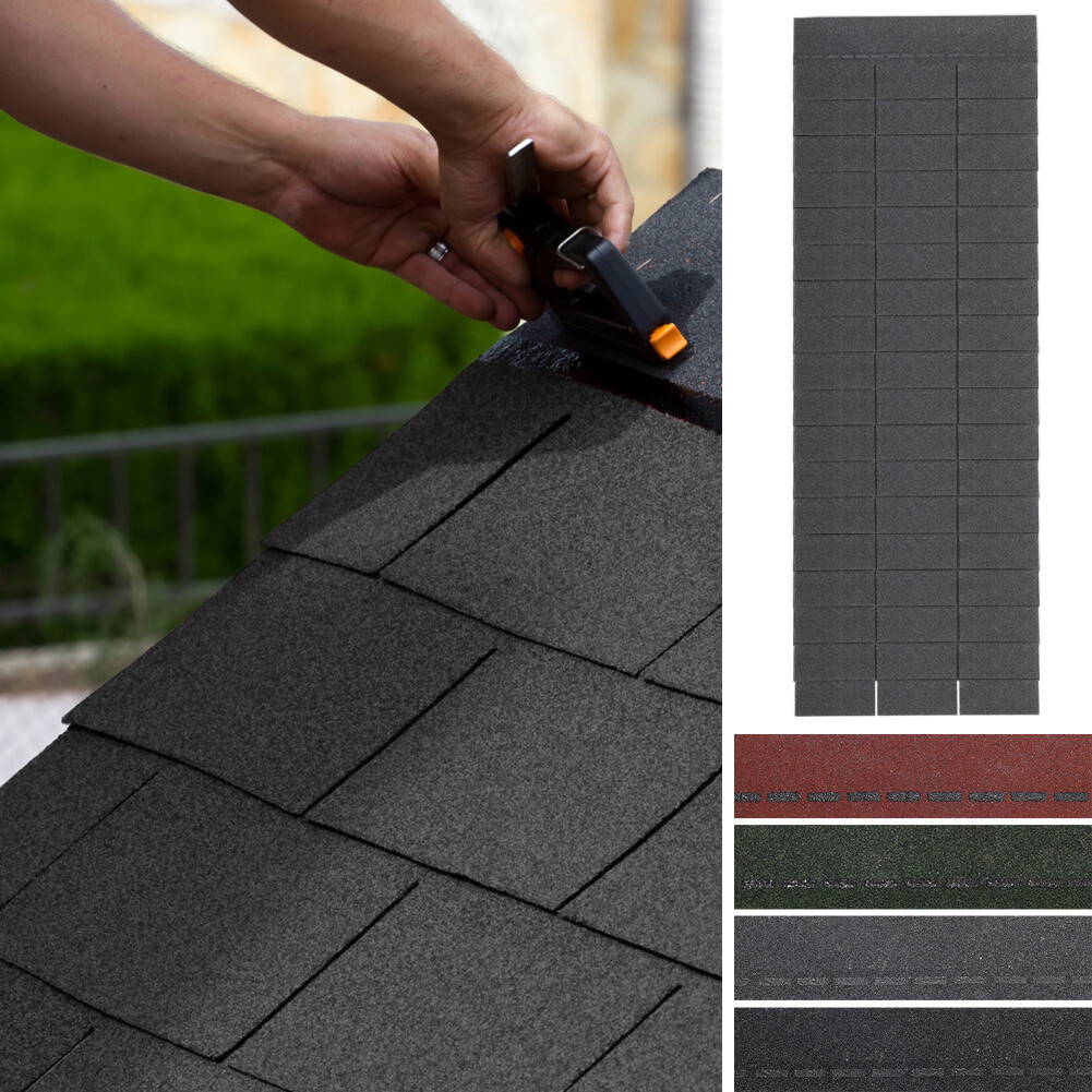 18pcs Self Adhesive Roof Felt Tiles Shingles Set Shed Garage Roofing