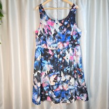 Forever 21 Women's Galaxy Geometric Allover Print Sleeveless Plus Size Dress 2X