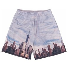 Mens Skyline Graphic Shorts Casual Streetwear Cool Basketball Shorts Running ...
