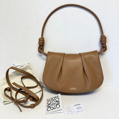 LOEWE Paseo Satchel Bag in Oak Nappa Calfskin Leather