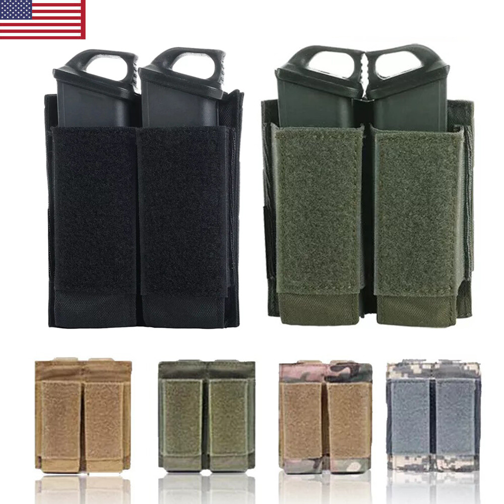 Tactical Molle Mag Pouch Double Magazine Pouch Military Pistol Ammo Mag Holster-image