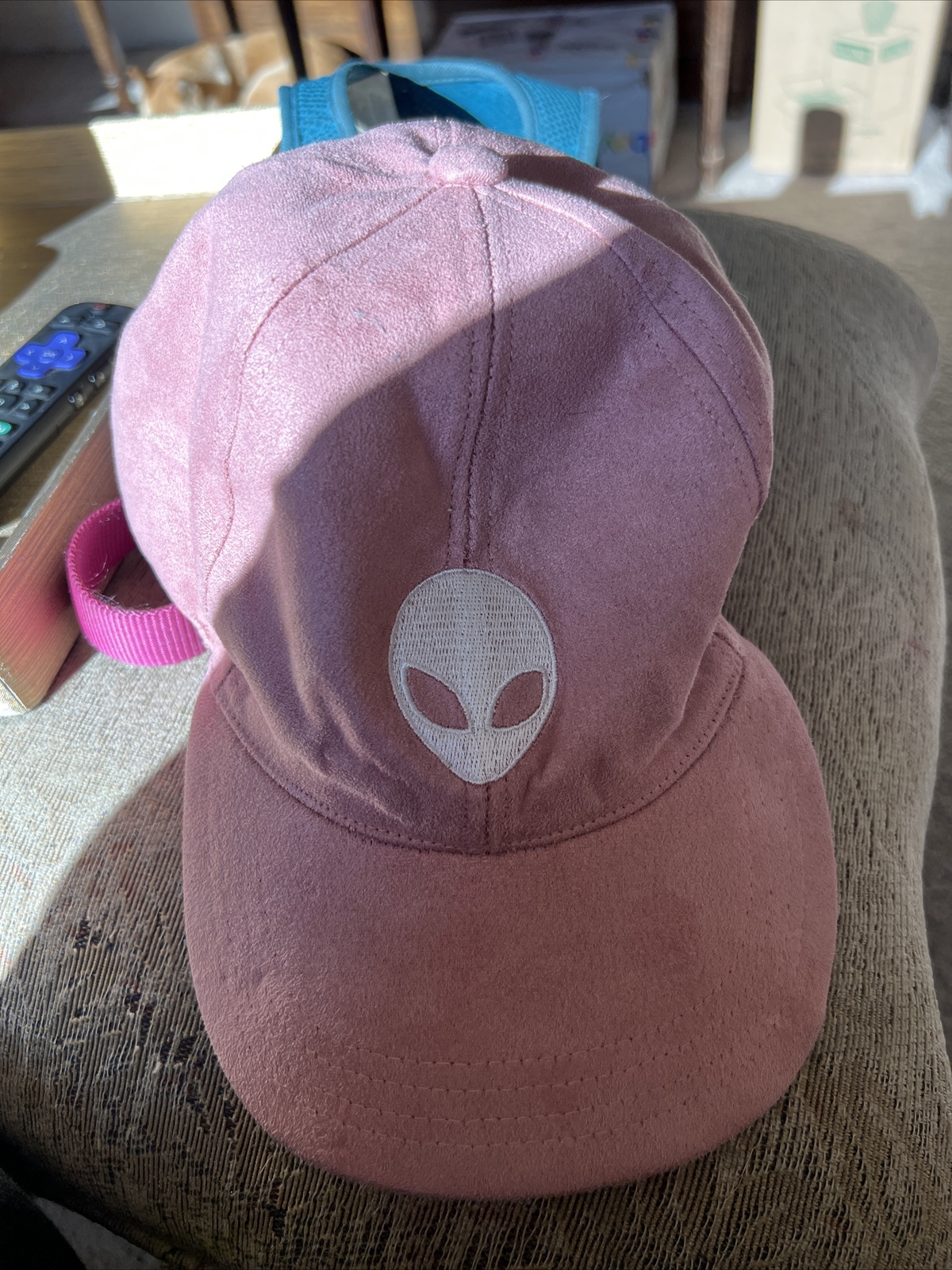 Pink Y2K ALIENWARE Alien Hat Ball Cap ADJUSTABLE Embr… Gem