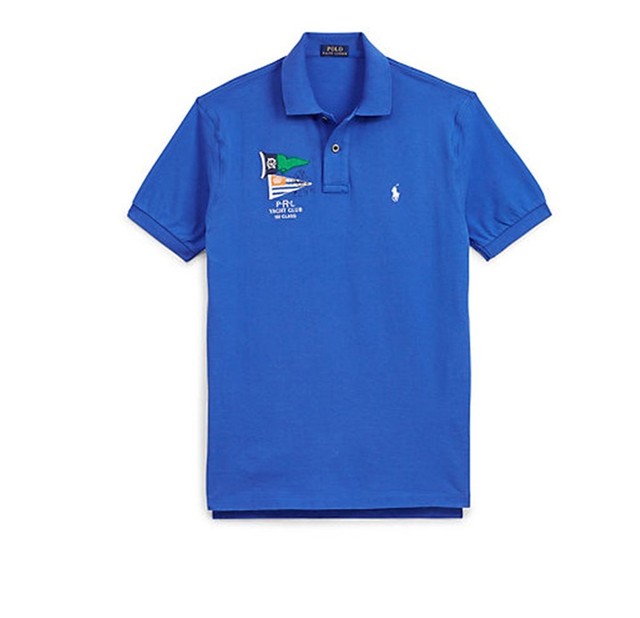 RALPH LAUREN YACHT CLUB CUSTOM FIT MEN`S POLO SHIRT Blue/Green eBay