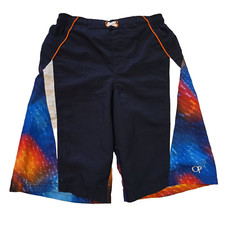 OP - OCEAN'S PACIFIC - XL/LG 14-16 Boy's Multi Design-Navy Blue - Swim Trunks