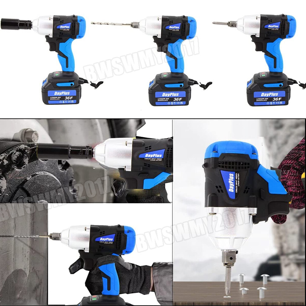 High Torque Powerful Cordless Impact Wrench Car Tire Lug Nut Removal