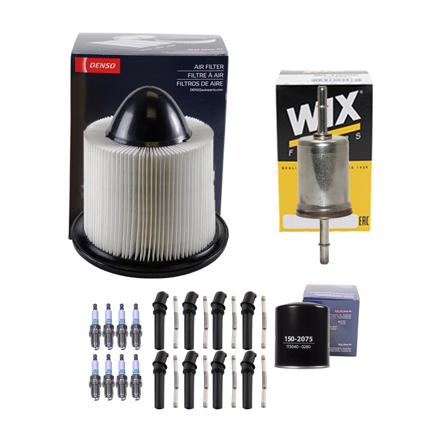 Denso Tune Up Kit NGK 8 Spark Plugs  NGK Boots Kit For Ford F-150 4.6 V8 06-08