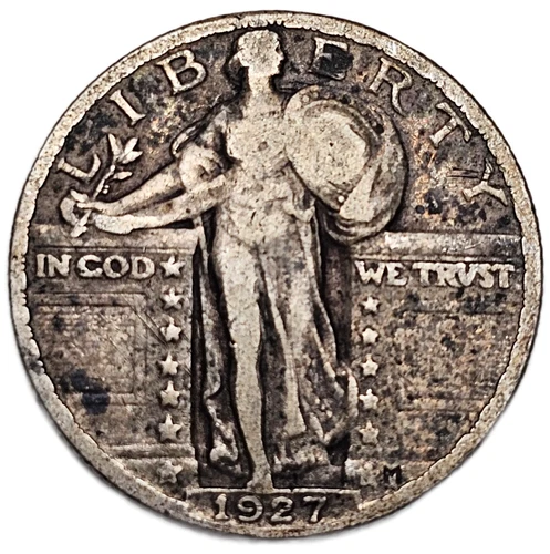 1927 Standing Liberty Quarter VG+ Free USA Shipping