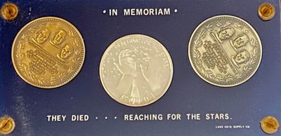 Apollo One three medallion set..In Memoriam.. they died reaching for the stars 