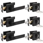 3 Pack Keyed Alike Heavy Duty Exterior Keyed Entrance Handleset with Double K.