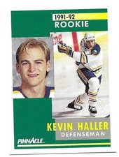 KEVIN HALLER 1991-92 PINNACLE ROOKIE CARD NM-MT CONDITION. rookie card picture