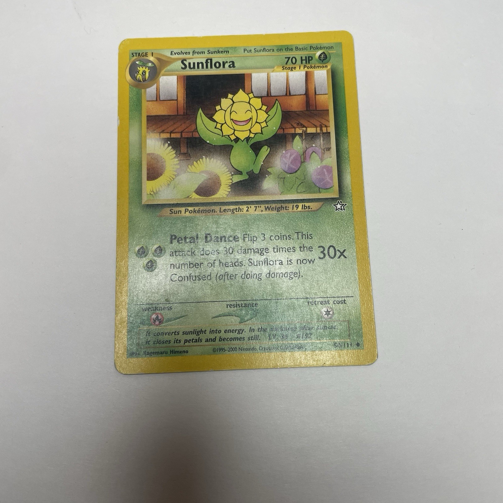 1st Edition Sunflora 50/111 Neo Genesis Pokemon TCG Card - NM
