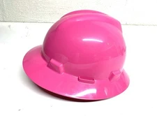 MSA V-Gard PINK Full Brim Hard Hat Fas-Trac Suspension Type 1 Class E Medium