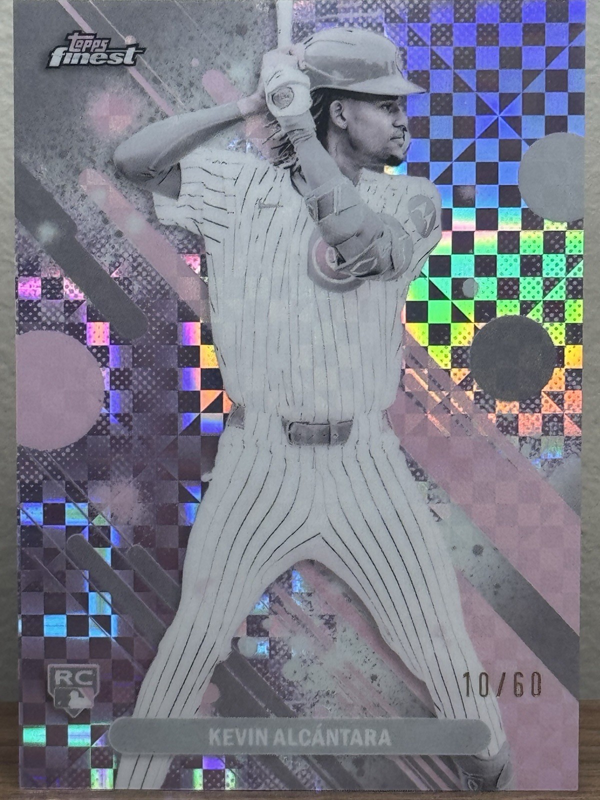 2025 Topps Finest Common Pearl Checkerboard Refractor #33 Kevin Alcantara /60 RC