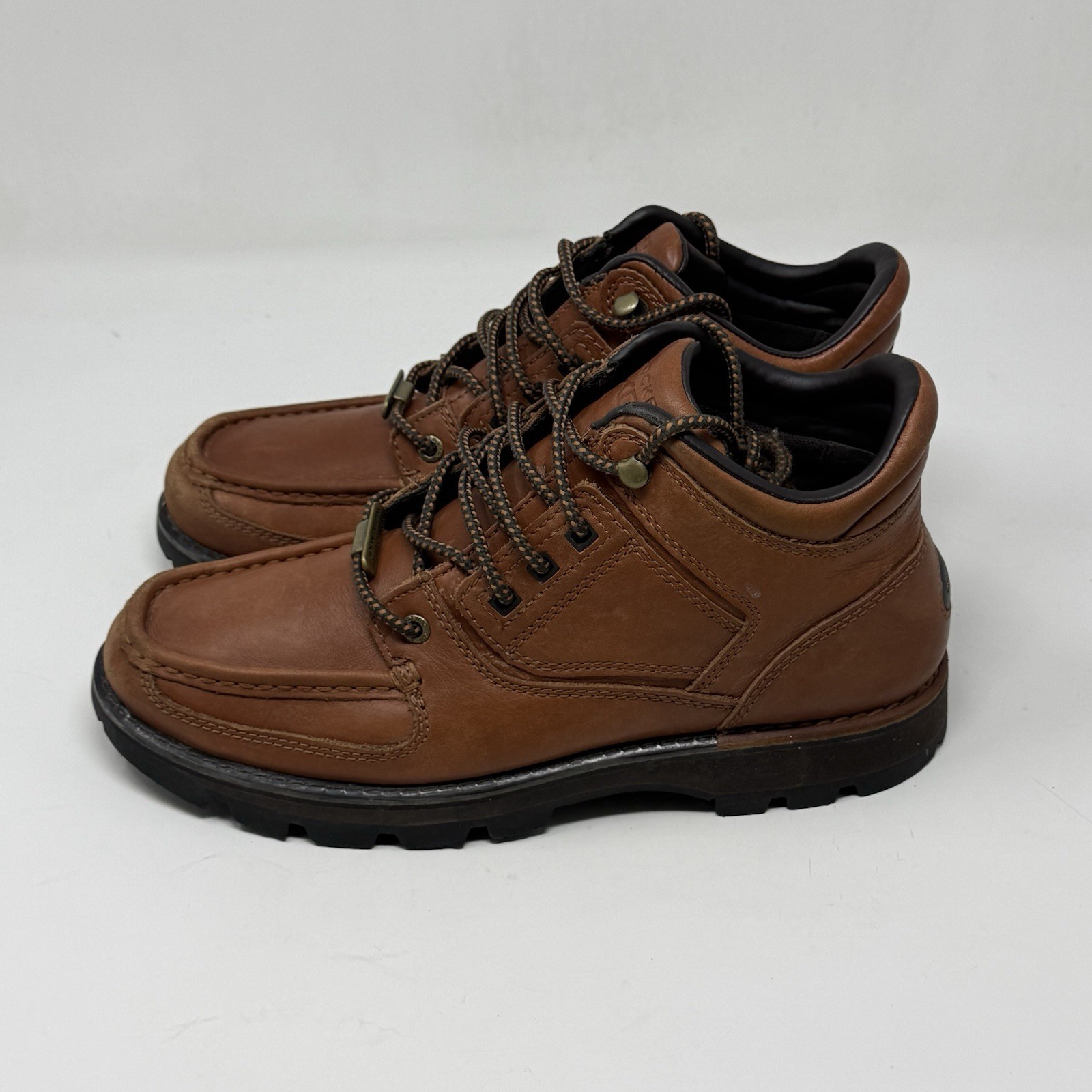 Rockport XCS Waterproof Chukka Boots Mens 8 W Wide Brown Leather Preppy Gorpcore image 4