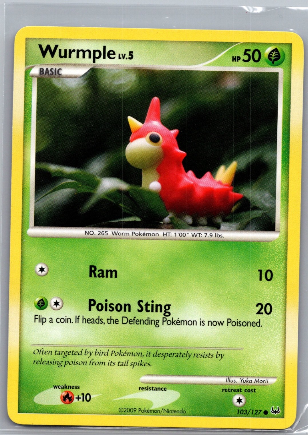 Wurmple 103/127 Non Holo Platinum - Pokemon Card - NM