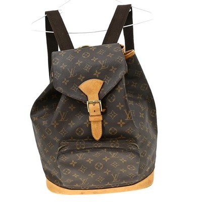 Louis Vuitton Vintage Montsouris Backpack Monogram Canvas Brown Backpack
