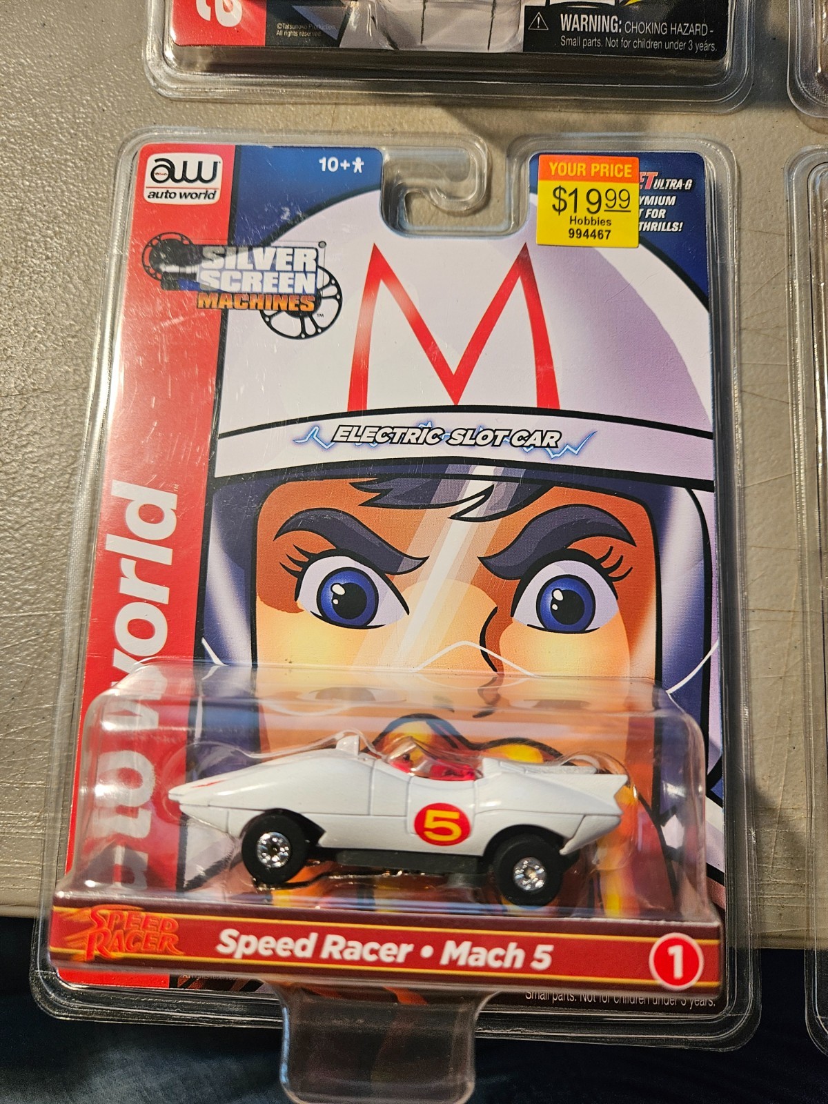 SET OF 4 2021 AW AUTO WORLD SLOT CAR SILVER SCREEN SERIES 2-SPEED RACER 2-BLUES