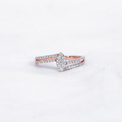 18 KARAT GOLD AND NATURAL DIAMOND RING FOR WOMAN WITH IGI CERTIFICATE