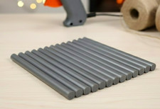 12   Silver Grey Mini Glue Sticks 4" Length 5/16 .25 