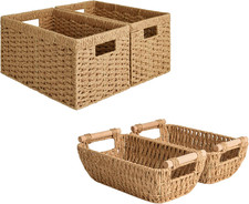 Stylish Round Paper Rope Storage Baskets for Home Organization