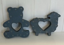 VTG Set Of Wooden Wall Hanging Kids Folk Art ...