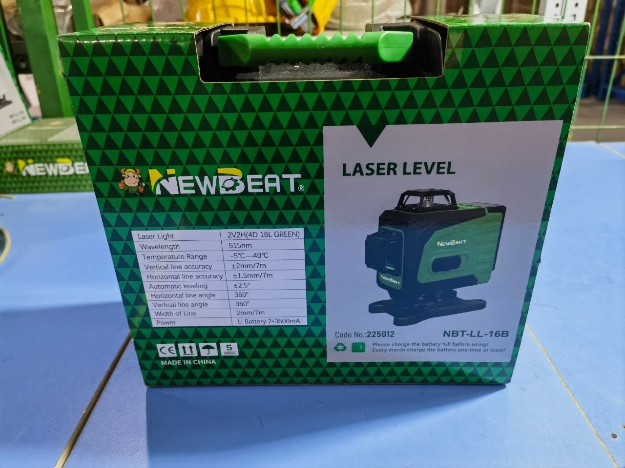 4V Laser Level 16Line Type-C 4×360° Self-leveling Construction Tools 2Battery