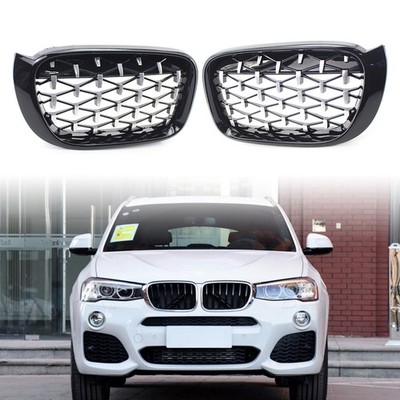 For BMW X3 F25 X4 F26 2014-2017 Diamond Meteor Latest Style Front Kidney Grille