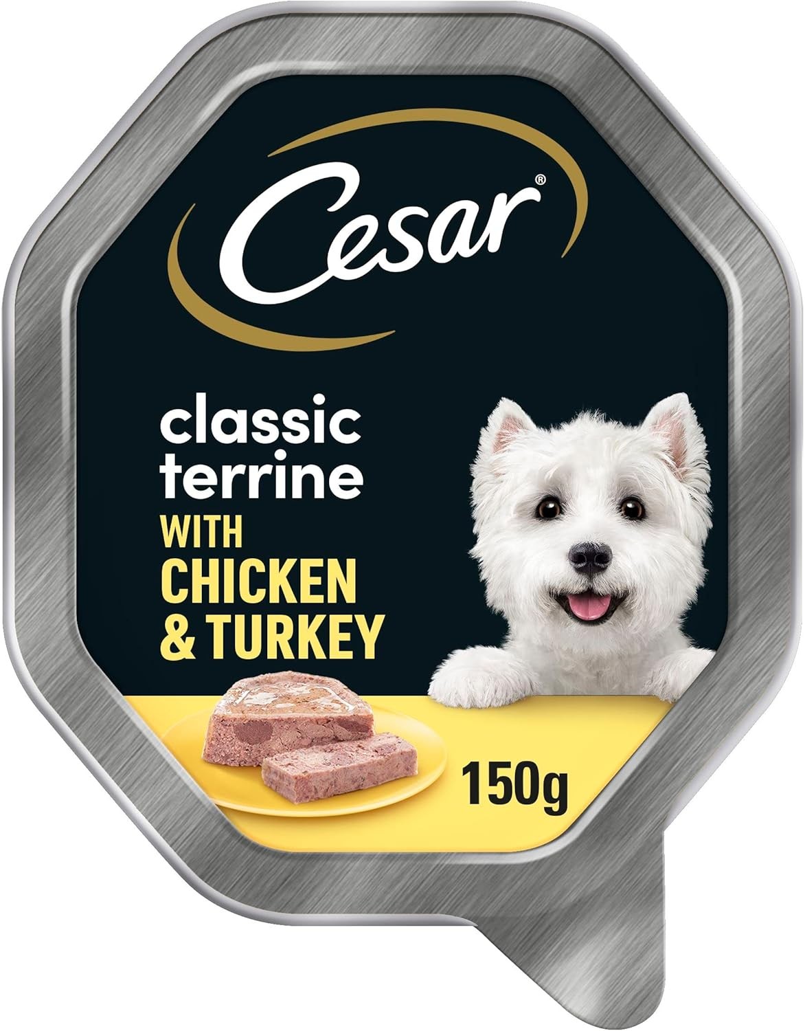 Cesar Classic Terrine in Jelly 14 Trays, Adult Premium Wet Dog Food, Chicken &