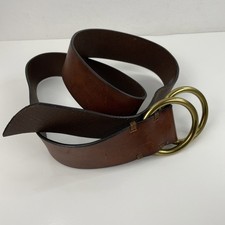 Vintage Gap Women  s Leather Belt M 1.5"x40  Light Brown 2-Ring Casual Cool Y2K