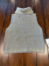 Stitches + Stripes: Milo Top Turtleneck - Gold Metallic, Size Small