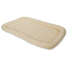 47" Fleece Pet Bed - Plush  Washable, Ideal for Crates  Carriers, Cream M322