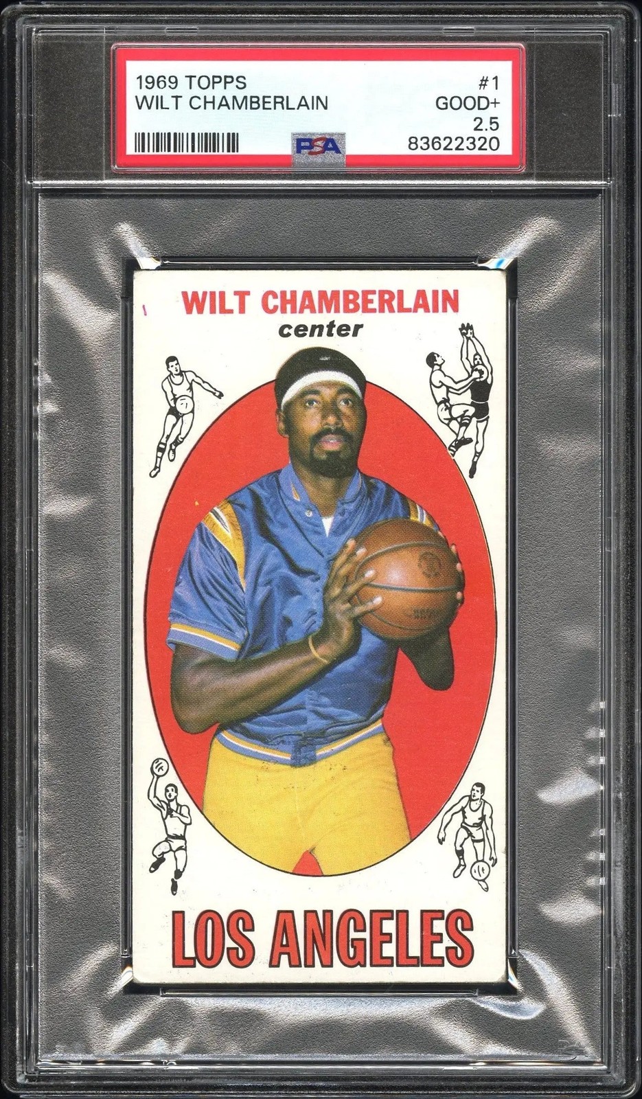 1969 Topps Basketball Wilt Chamberlain PSA 2.5 view 1