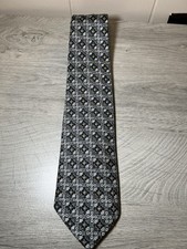 Wemlon By Wembley Tie Vintage Blue Geometric Print