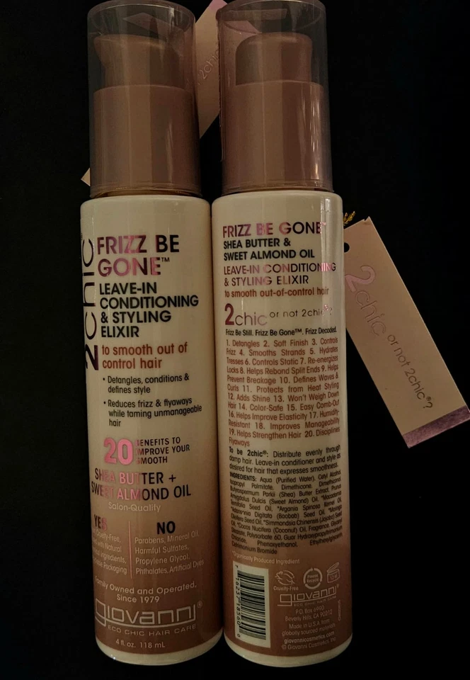 Elixir acondicionador y peinado sin enjuague Giovanni 2chic Frizz Be Gone, 4 fl oz Foto 3 de 4