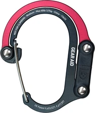 GEAR AID Aluminum Heroclip, Medium 60 lb Max Load - Black Red
