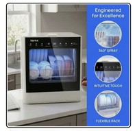 Freestanding Dishwasher Table Top Portable Fully Automatic 5 Programs 5L bucket