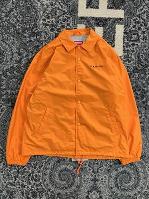 Supreme NYC Coach Jackets FW2023 Size Medium Orange Nylon