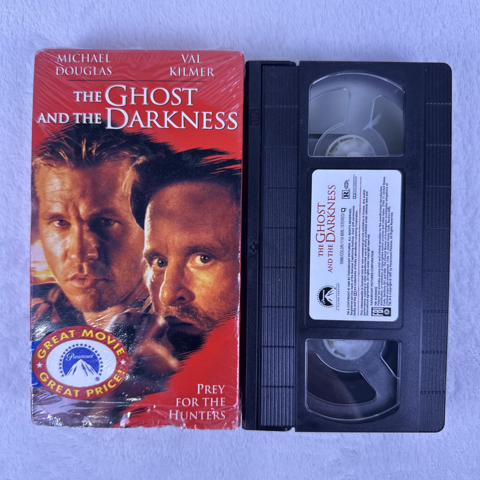 The Ghost and the Darkness (VHS, 1997) Drama Thriller Val Kilmer Michael Douglas