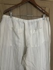H&M Women's XL Linen Blend White Drawstring Pants Wide Leg Pockets — photo 5