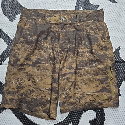 North Face Shorts Mens 32 Brown Camo Rolling Sun Packable NF0A3T2Q