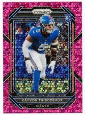 2022 Panini Prizm Kayvon Thibodeaux Pink Disco Rookie Card RC /15 #370 NY Giants. rookie card picture