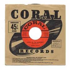 Buddy Holly 45 CORAL 9-62006 Early In The Morning 1958 EX