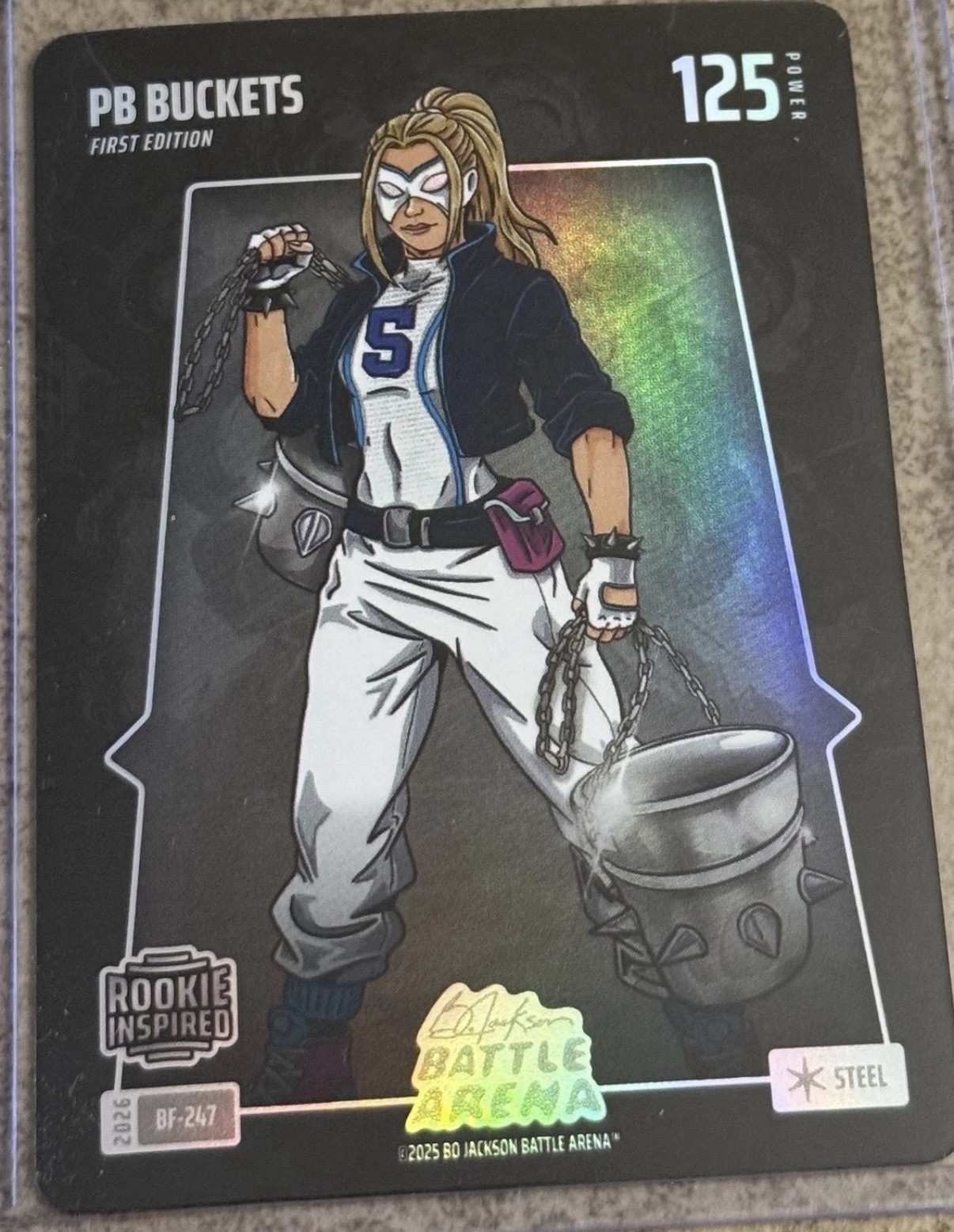 PB Buckets/Paige Bueckers-BoBA-Bo Jackson Battle Arena-Steel Foil Rookie Card RC