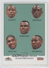 2000-01 Fleer Tradition Team Checklist Sean Elliott Avery Johnson Tim Duncan n1u