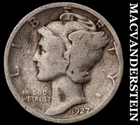 1927 Silver Mercury Dime - Scarce  Better Date  No Reserve  #G8761